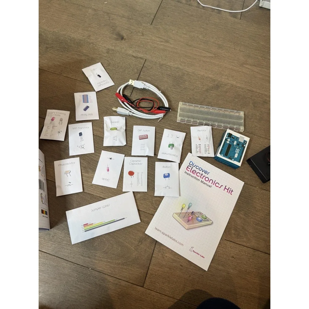 Sparkle Labs Discover Electronics‎ Kit Arduino Bundle Breadboard Parts Manual